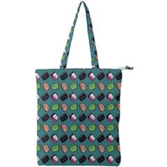 That Is How I Roll - Turquoise Double Zip Up Tote Bag by WensdaiAmbrose