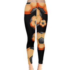 Wallpaper Ball Pattern Orange Leggings  by Alisyart