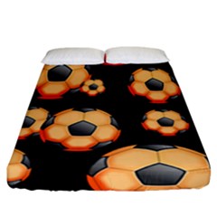 Wallpaper Ball Pattern Orange Fitted Sheet (california King Size) by Alisyart