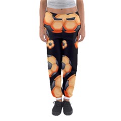 Wallpaper Ball Pattern Orange Women s Jogger Sweatpants by Alisyart