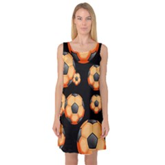 Wallpaper Ball Pattern Orange Sleeveless Satin Nightdress by Alisyart