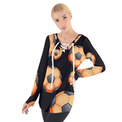 Wallpaper Ball Pattern Orange Tie Up Tee