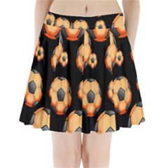 Wallpaper Ball Pattern Orange Pleated Mini Skirt by Alisyart