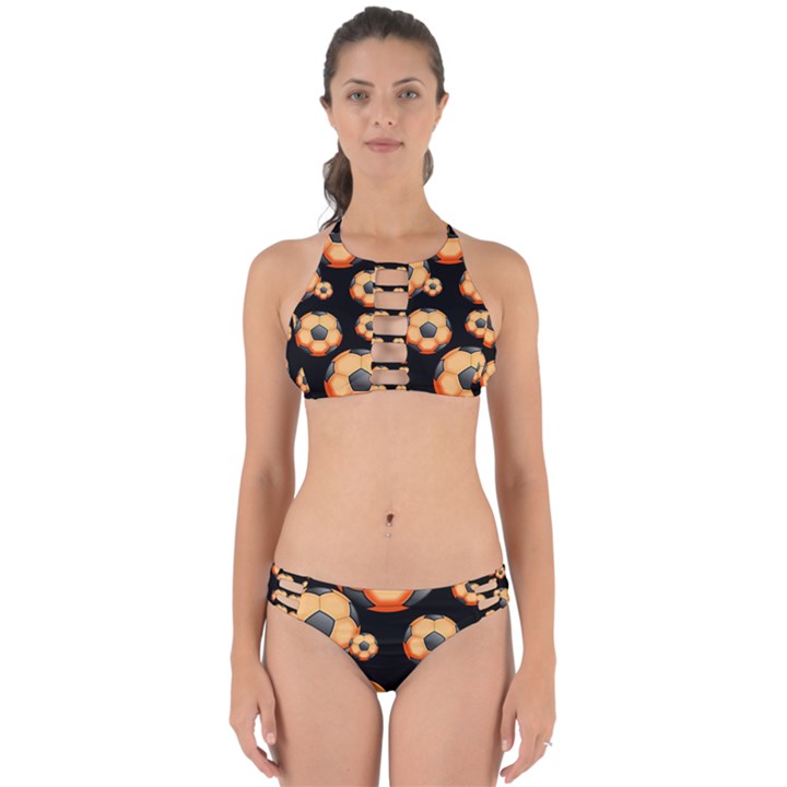 Wallpaper Ball Pattern Orange Perfectly Cut Out Bikini Set