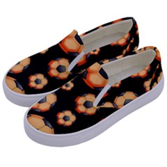 Wallpaper Ball Pattern Orange Kids  Canvas Slip Ons by Alisyart