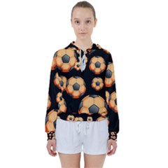 Wallpaper Ball Pattern Orange Women s Tie Up Sweat by Alisyart