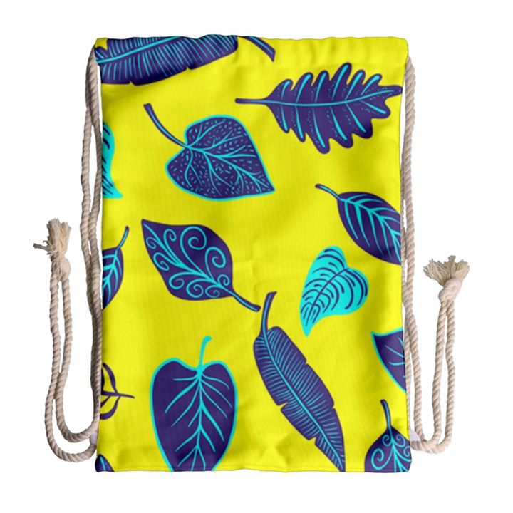 Leaves Leaf Drawstring Bag (Large)