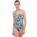 Leaves Leaf Nature Ecological Classic One Shoulder Swimsuit View1