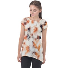 Multicolored Blur Abstract Texture Cap Sleeve High Low Top by dflcprintsclothing