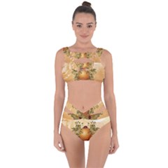 Wonderful Easter Egg With Flowers And Snail Bandaged Up Bikini Set 