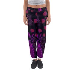 Background Red Purple Black Color Women s Jogger Sweatpants