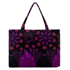 Background Red Purple Black Color Zipper Medium Tote Bag by Pakrebo