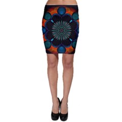 Ornament Fractal Pattern Background Bodycon Skirt by Pakrebo