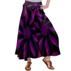 Background Purple Black Red Satin Palazzo Pants