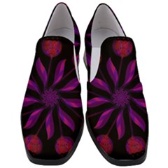 Background Purple Black Red Slip On Heel Loafers by Pakrebo