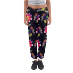 Pattern Flowers Wallpaper Women s Jogger Sweatpants by Pakrebo