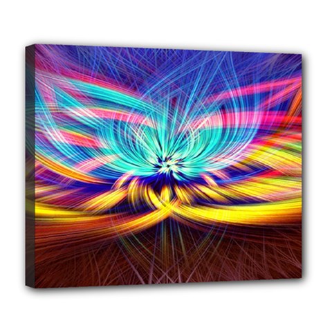 Colorful Chakra Lsd Spirituality Deluxe Canvas 24  X 20  (stretched)