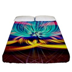 Colorful Chakra Lsd Spirituality Fitted Sheet (queen Size) by Pakrebo