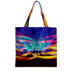 Colorful Chakra Lsd Spirituality Zipper Grocery Tote Bag