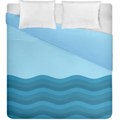 Making Waves Duvet Cover Double Side (king Size) by WensdaiAmbrose