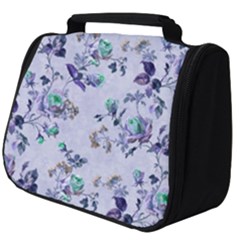 Vintage Roses Purple Full Print Travel Pouch (big) by retrotoomoderndesigns
