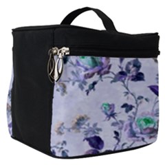 Vintage Roses Purple Make Up Travel Bag (small) by retrotoomoderndesigns