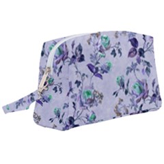 Vintage Roses Purple Wristlet Pouch Bag (large)