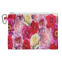 Bed Of Roses Canvas Cosmetic Bag (xl) by retrotoomoderndesigns