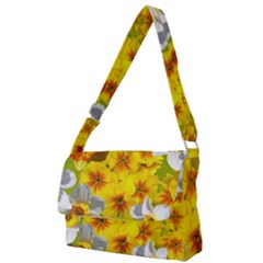 Daffodil Surprise Full Print Messenger Bag by retrotoomoderndesigns