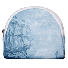 Sail Away - Vintage - Horseshoe Style Canvas Pouch by WensdaiAmbrose