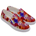 Multicolored Daisies Men s Canvas Slip Ons View3