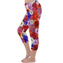 Multicolored Daisies Capri Winter Leggings  View2