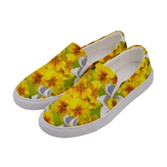 Daffodil Surprise Women s Canvas Slip Ons by retrotoomoderndesigns