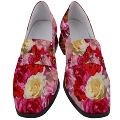 Bed Of Roses Women s Chunky Heel Loafers by retrotoomoderndesigns