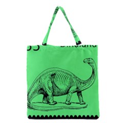 Dinoland Stamp - Grocery Tote Bag by WensdaiAmbrose