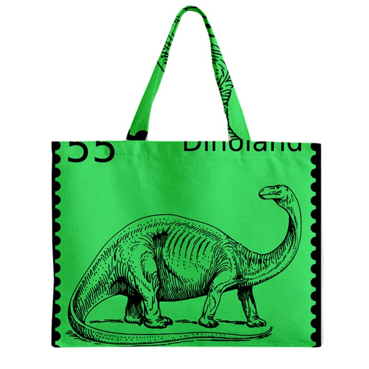 Dinoland Stamp - Zipper Mini Tote Bag