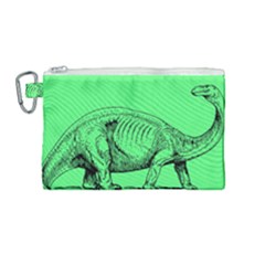 Dinoland Stamp - Canvas Cosmetic Bag (medium) by WensdaiAmbrose