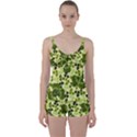 Drawn To Clovers Tie Front Two Piece Tankini View1