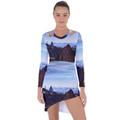 Planet Discover Fantasy World Asymmetric Cut-out Shift Dress by Pakrebo