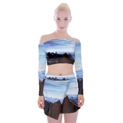 Planet Discover Fantasy World Off Shoulder Top With Mini Skirt Set by Pakrebo