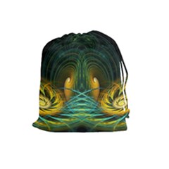 Fractal Jwildfire Scifi Drawstring Pouch (large) by Pakrebo