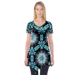 Backgrounds Pattern Wallpaper Short Sleeve Tunic 