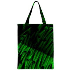 Fractal Rendering Background Green Zipper Classic Tote Bag by Pakrebo