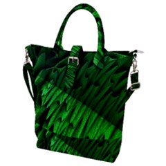 Fractal Rendering Background Green Buckle Top Tote Bag by Pakrebo