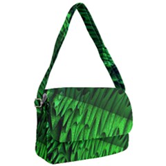 Fractal Rendering Background Green Courier Bag by Pakrebo