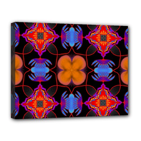 Ornament Colorful Color Background Canvas 14  x 11  (Stretched)