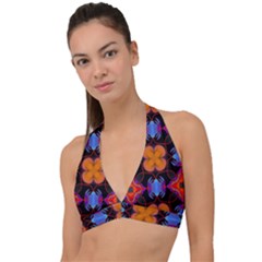 Ornament Colorful Color Background Halter Plunge Bikini Top