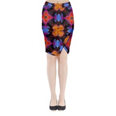 Ornament Colorful Color Background Midi Wrap Pencil Skirt