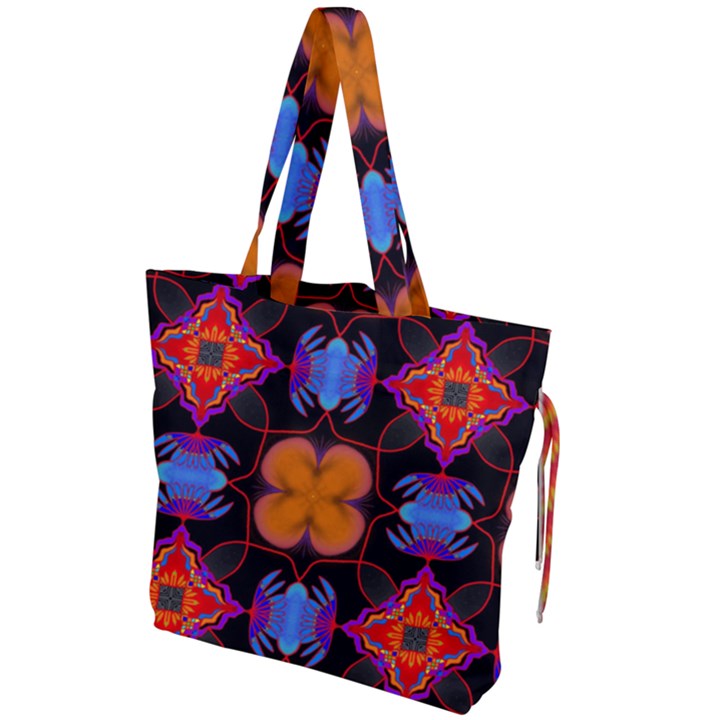 Ornament Colorful Color Background Drawstring Tote Bag