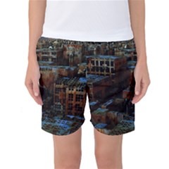 Building Ruins Old Industry Women s Basketball Shorts by Pakrebo